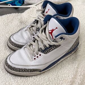 Jordan White and Blue Sneakers